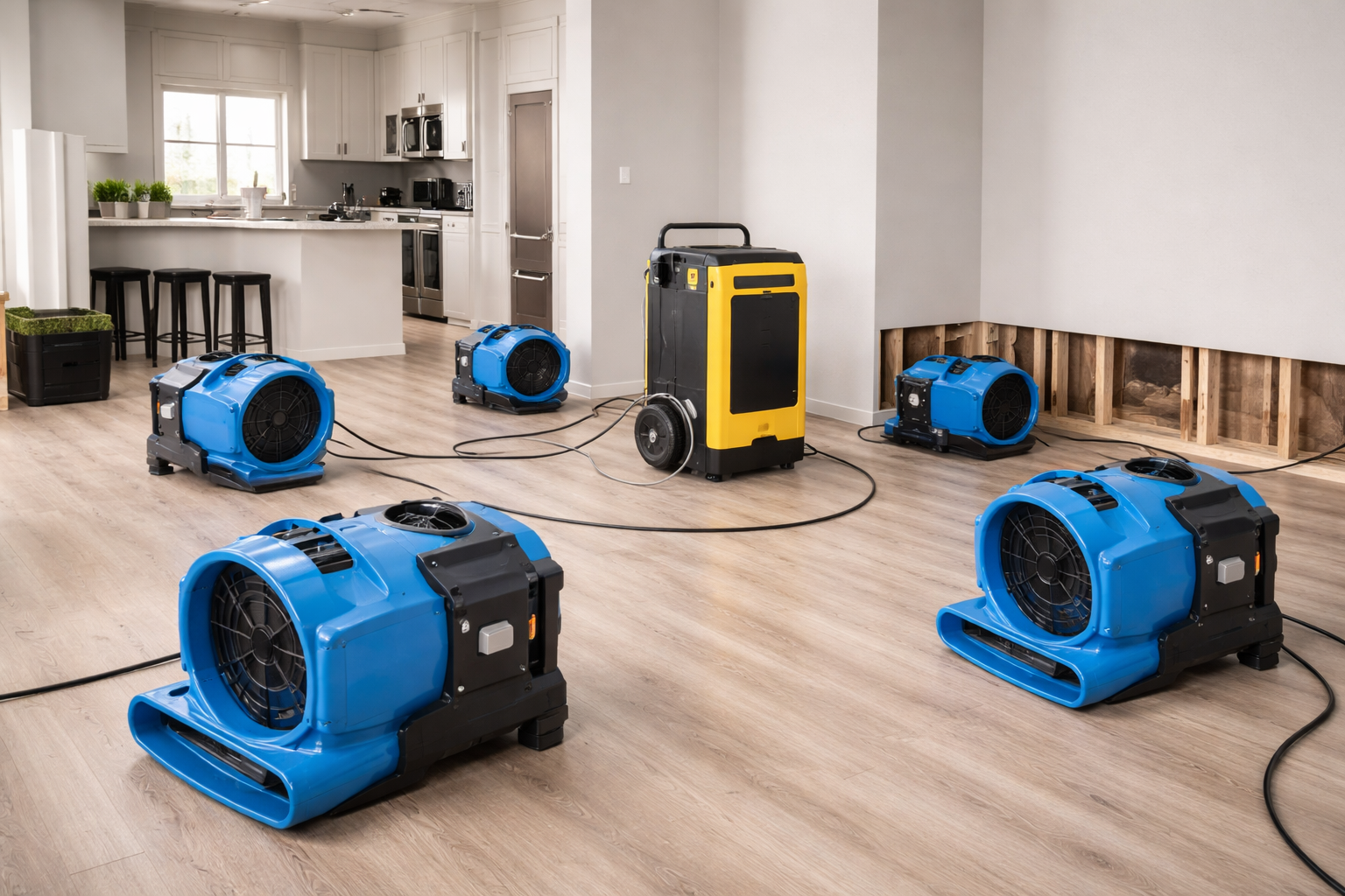 multiple industrial air movers